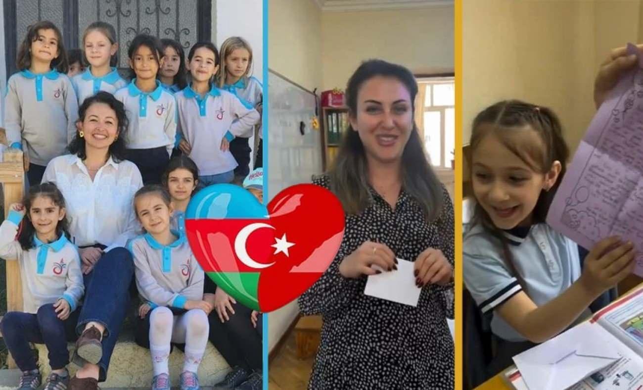 Türkiye'den Azerbaycan'a gönül köprüsü! Minik kalemlerin mektupları duygulandırdı