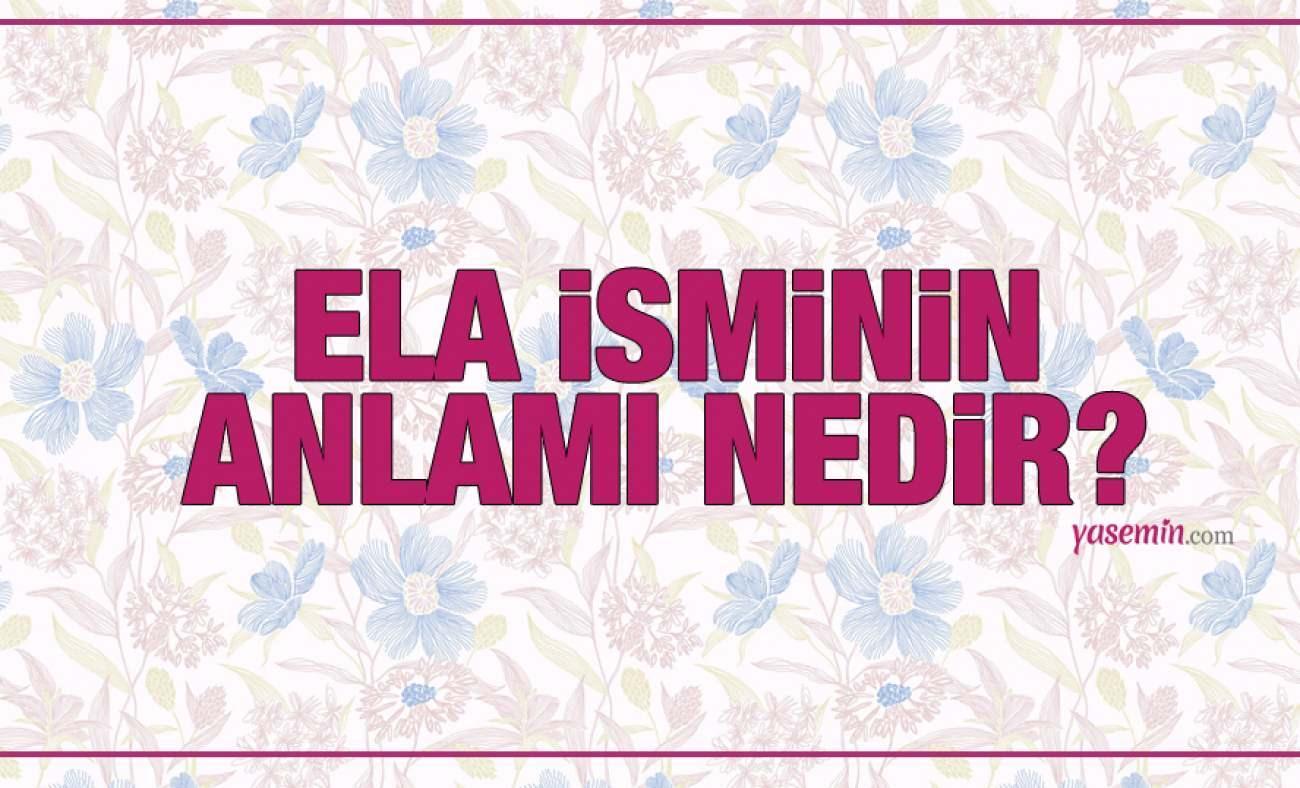 Ela isminin anlamı nedir? Ela ismi Kuran'da geçiyor mu? Ela isminin özellikleri