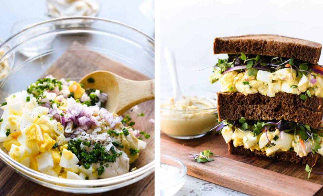 Klasik salatadan daha farklı! Anne dokunuşu olan tahinli humuslu yumurta salatası tarifi