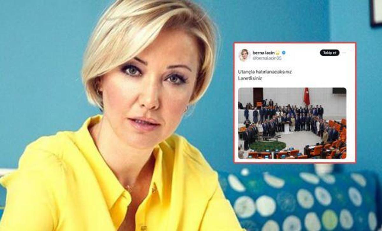 Meclis'e tepki gösteren provokatör Berna Laçin'e soruşturma açıldı!