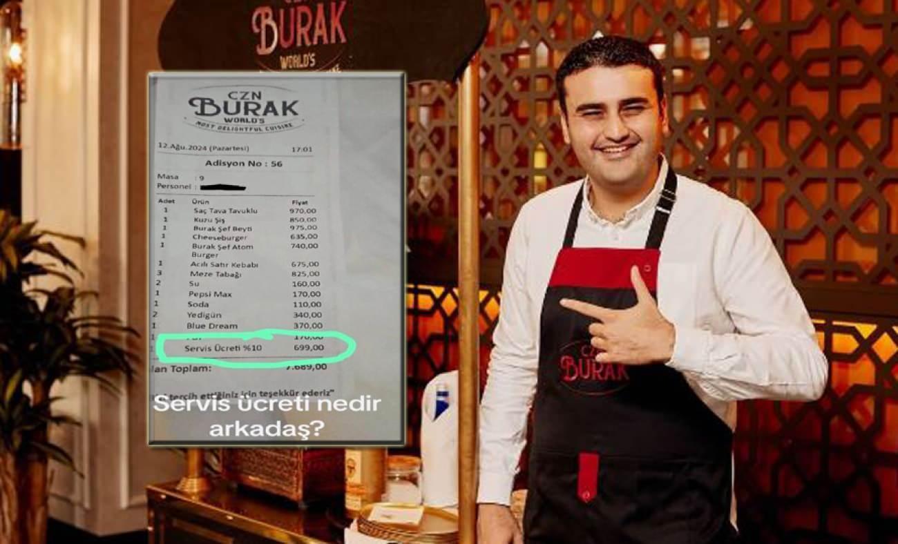 Sosyal Medya Fenomeni CZN Burak'ın Servis Ücreti Tepkisi