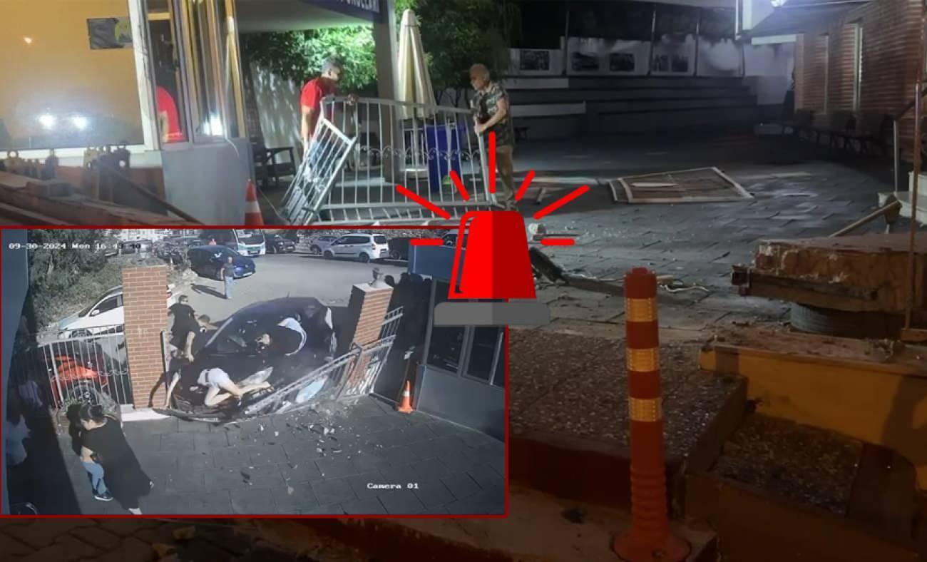 Okul bahçesine araç daldı! İzmir'de korkunç kaza