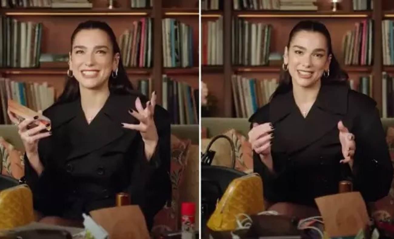 Dua Lipa'nın çantasının içinden çıkanlar şoke etti! Bu kadar da olmaz