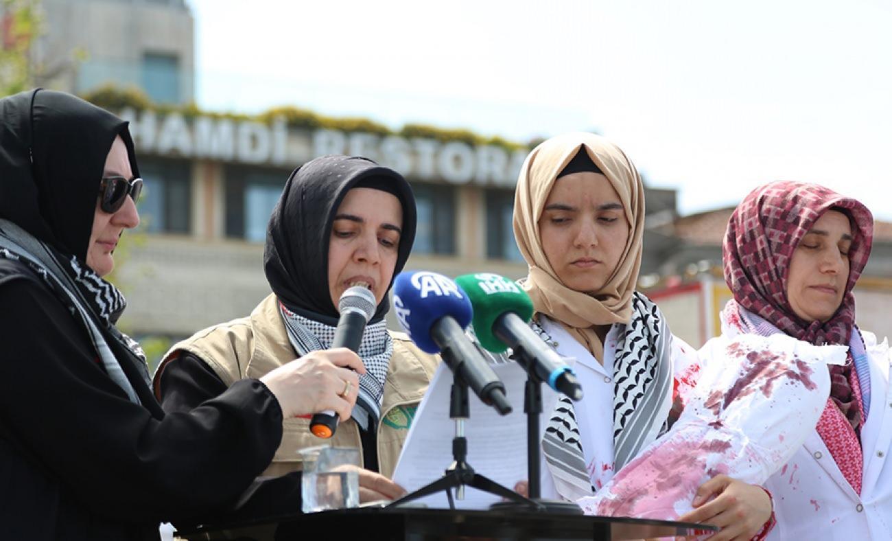 Kadınlar Gazze için ayakta: İstanbul’da anlamlı eylem