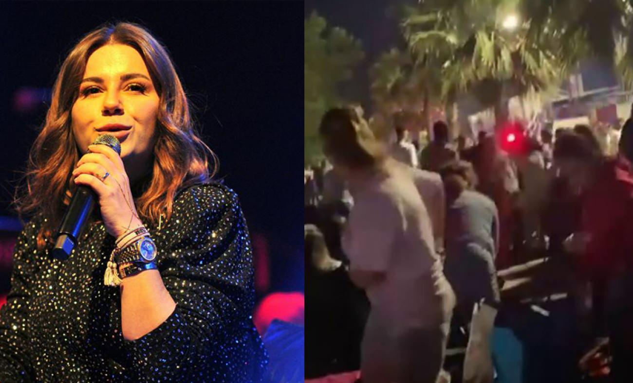 Merve Özbey'in konserinde arbede çıktı! Polis memuru bıçaklandı