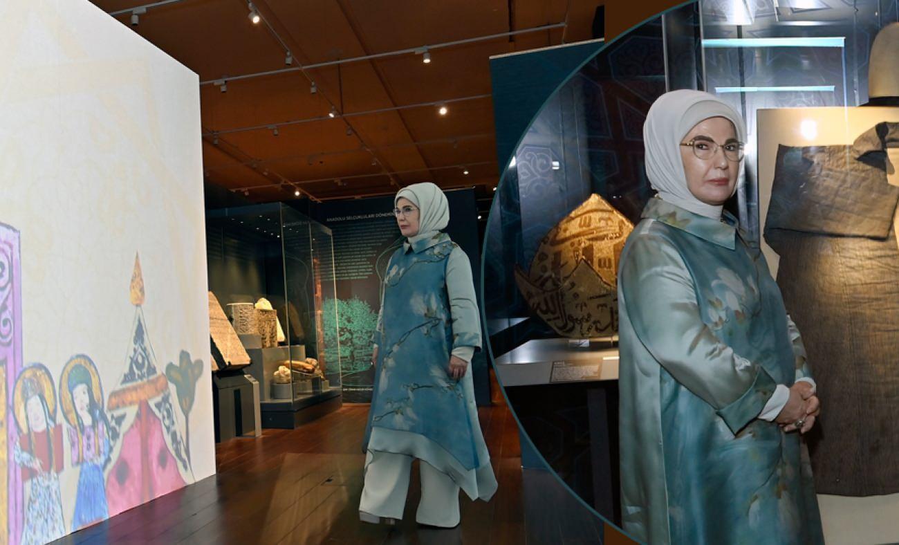 Emine Erdoğan Anadolu Selçukluları Sergisi'ni ziyaret etti