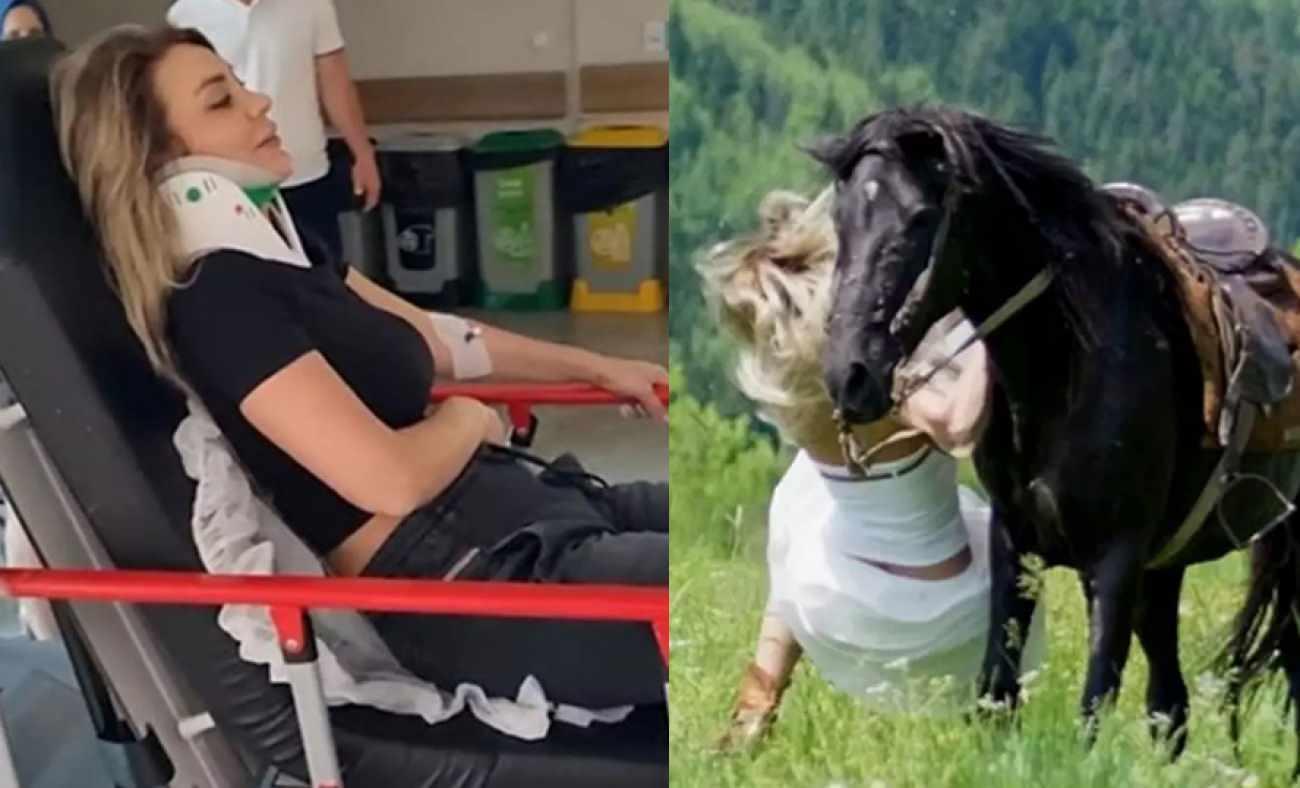 Pınar Yıldız klip çekiminde kabus yaşadı! Apar topar hastaneye kaldırıldı