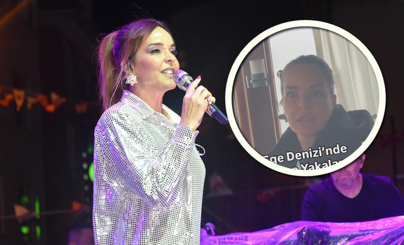 Şarkıcı Bengü, Ege Denizi'nde hortuma yakalandı! Korku dolu anlar kamerada