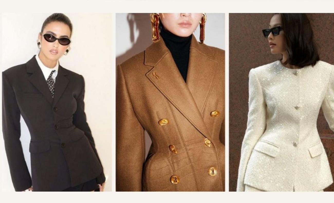 Kusursuz ve feminen bir silüet: Bel vurgulu blazer ceketler sahnede!