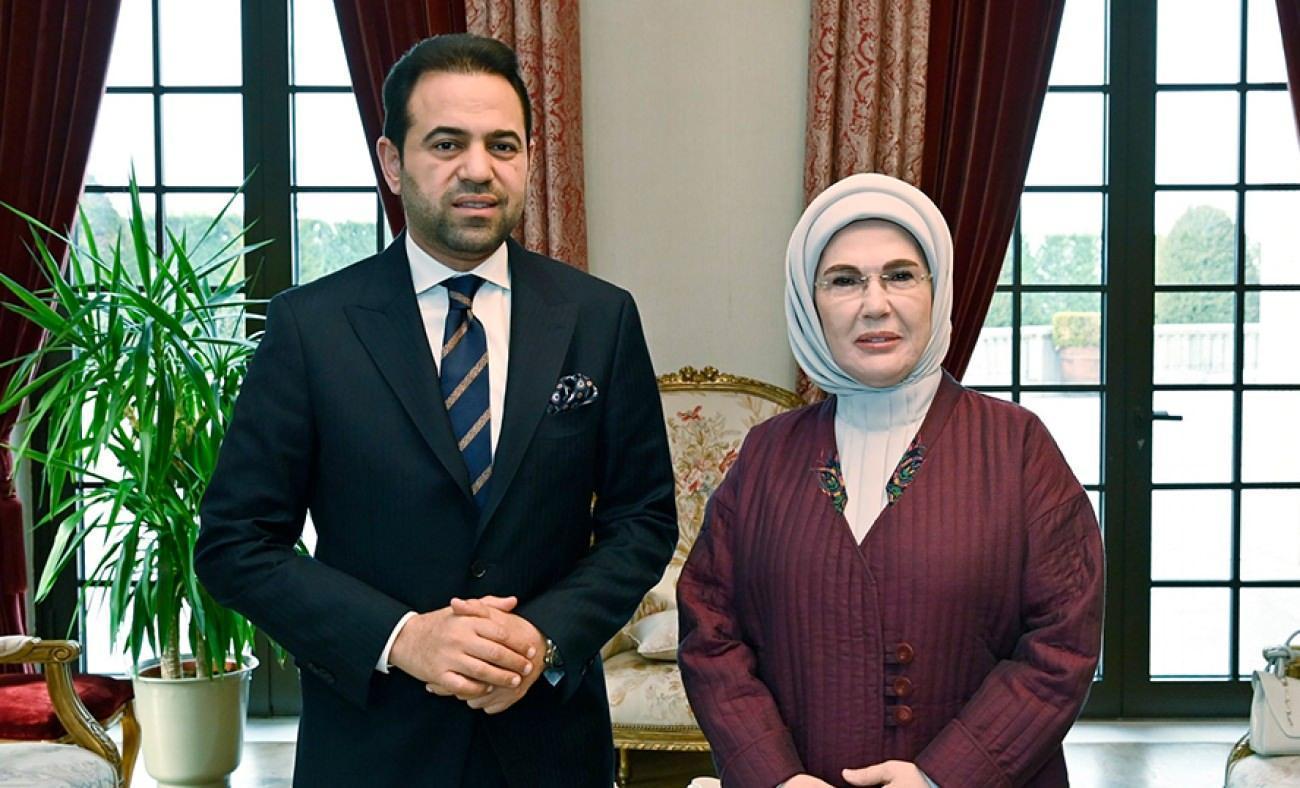 Emine Erdoğan, M&uuml;sl&uuml;man Alimler Konseyi Genel Sekreteri Abdelsalam ile bir araya geldi
