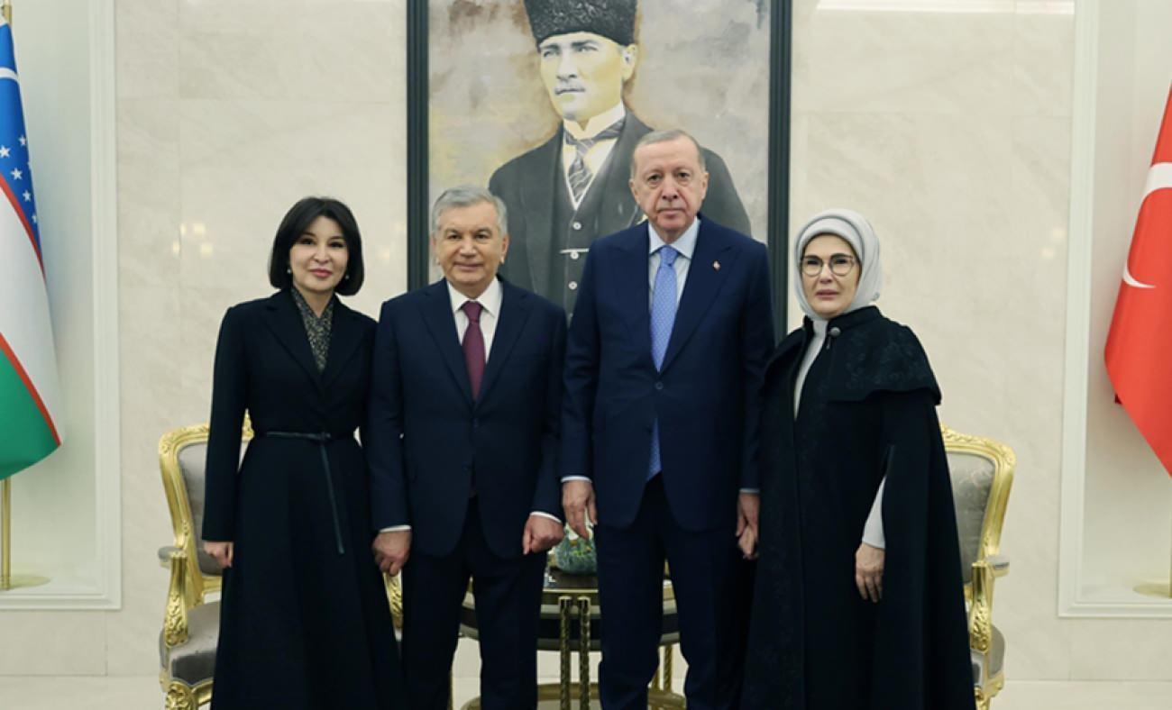 Emine Erdoğan&rsquo;dan &Ouml;zbekistan Cumhurbaşkanı Mirziyoyev ve eşinin ziyaretine ilişkin paylaşım