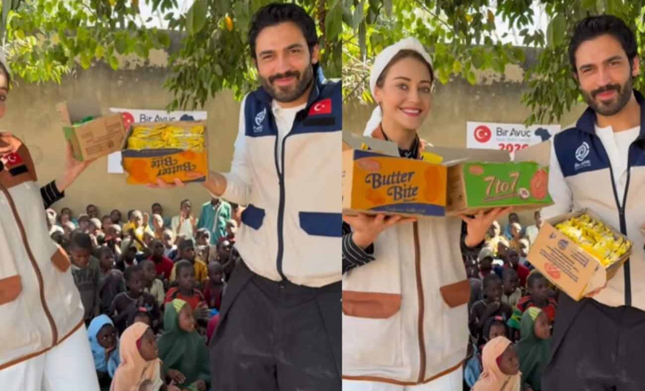 Tuğba Melis T&uuml;rk ve Emre &Ouml;zmen Ramazan &ouml;ncesi g&ouml;n&uuml;lleri fethetti: 3 milyon yetime ışık oldular