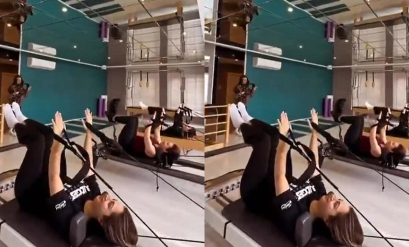 Bu kadarı da pes dedirtti! Ramazan ile dalga ge&ccedil;ip pilates yaptılar