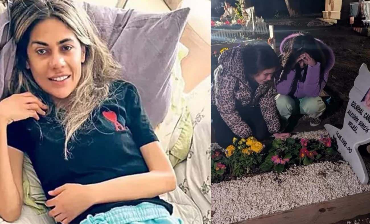 Candan kardeşlerin abla acısı dinmiyor! Gece vakti mezarının başında sarılıp ağladılar