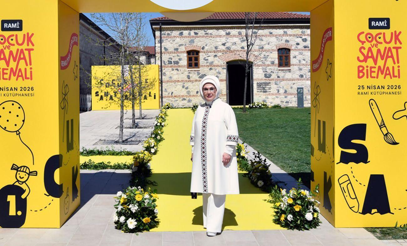 Emine Erdoğan'dan Rami &Ccedil;ocuk ve Sanat Bienali'nin a&ccedil;ılışına ilişkin paylaşım