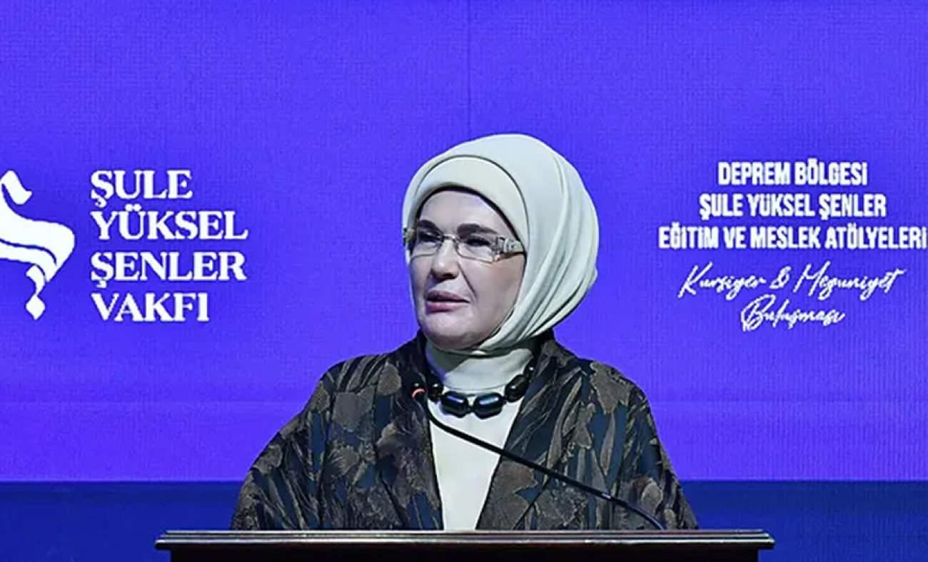 Emine Erdoğan'dan "Şule Y&uuml;ksel Şenler Eğitim ve Meslek At&ouml;lyeleri"ne ilişkin paylaşım