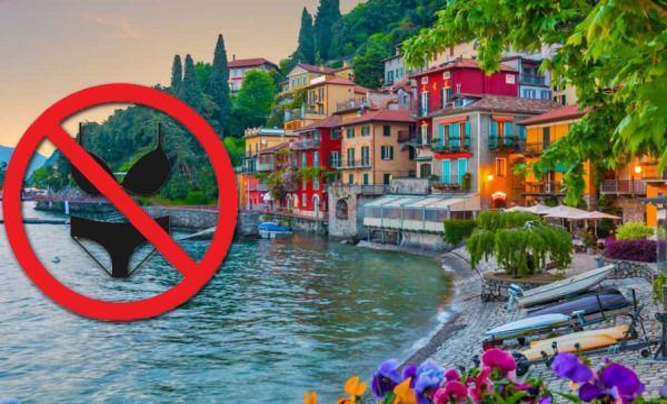 İtalya&rsquo;da turistlere yeni yasak! Varenna&rsquo;da mayo ve &uuml;sts&uuml;z dolaşmaya ceza