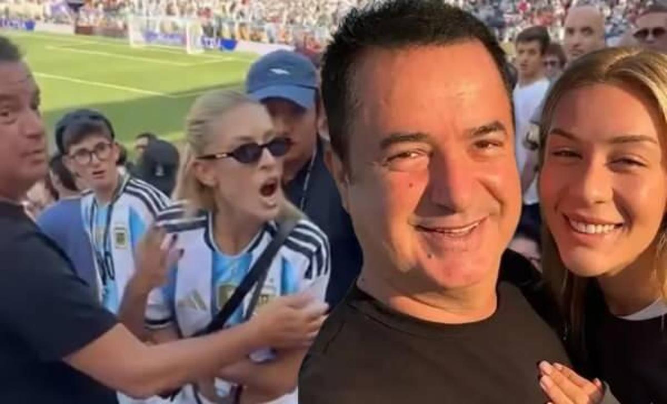 Acun Ilıcalı'nın eşi &Ccedil;ağla Ilıcalı, D&uuml;nya Kupası'nda seyirci ile tartıştı!