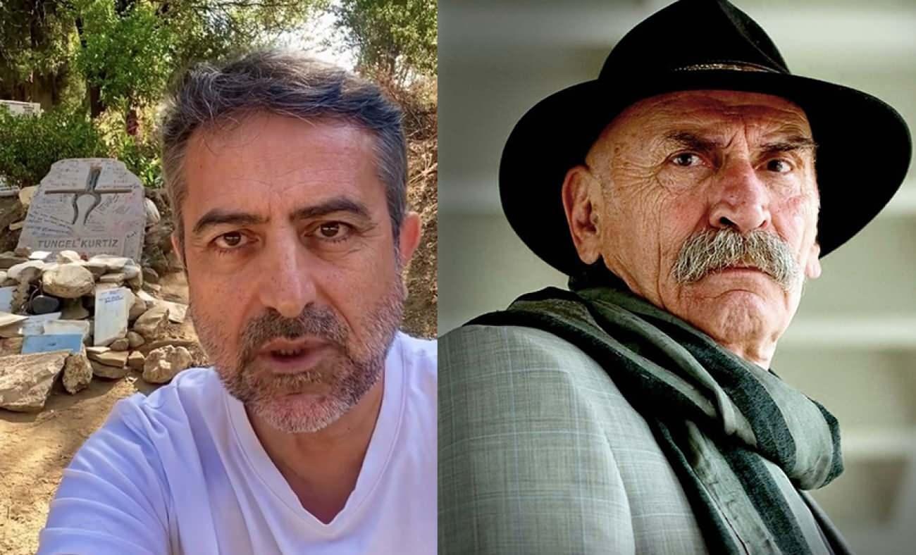 Tuncel Kurtiz'in mezarını ziyaret eden Nail Kırmızıg&uuml;l isyan etti!"B&ouml;yle olacağını bilseydi..."