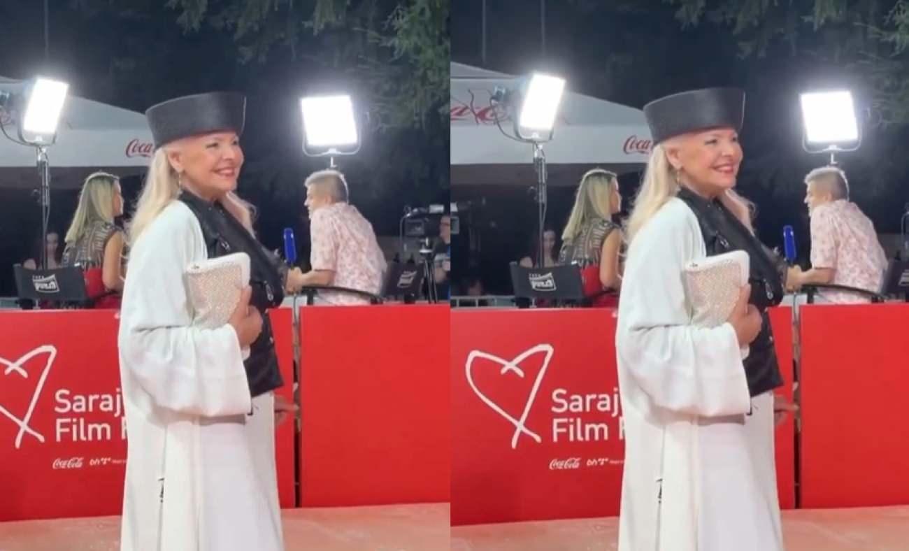 Hanka Paldum, Film Festivali'ne Filistin mesajıyla katıldı! Elbisesindeki detay dikkat &ccedil;ekti