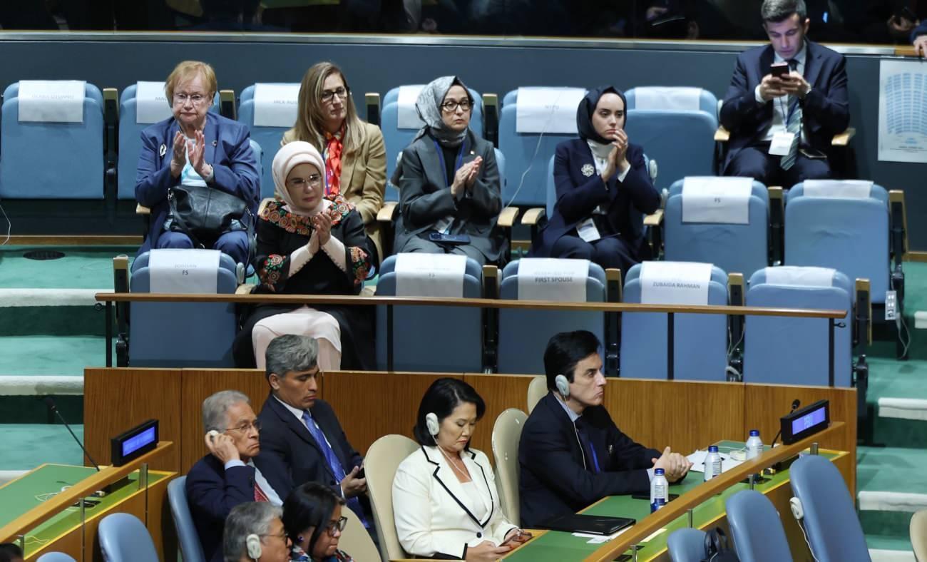 Emine Erdoğan, Cumhurbaşkanı Erdoğan'ın BM konuşmasını paylaştı
