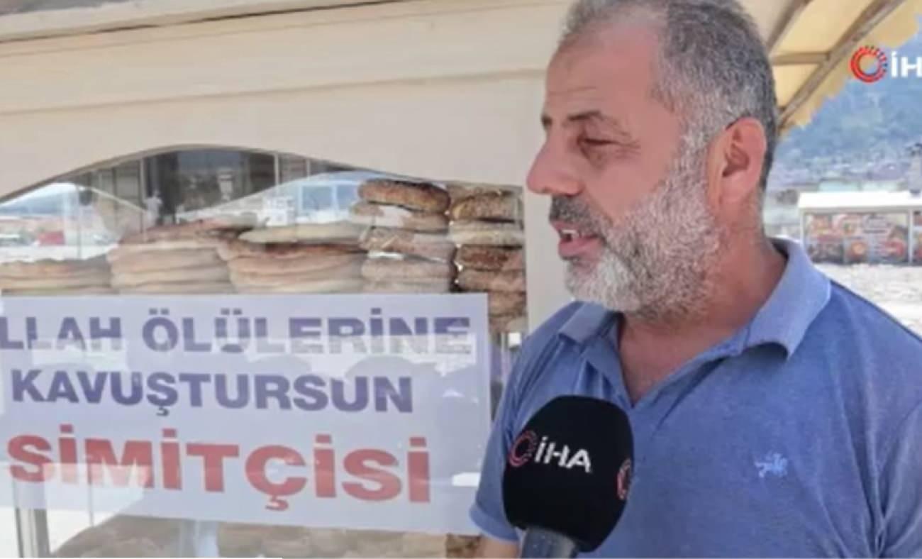 Bu simitçiye gelen 4 simit almadan gidemiyor! Simit arabasına öyle bir ...