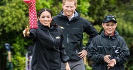 Meghan Markle ve Prens Harry çizme atma yarışı yaptı