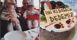 Rutkay Aziz ikiz torunlarıyla doğum günü kutladı