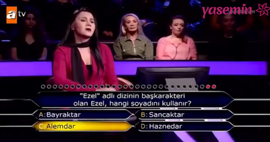 Kim Milyoner Olmak İster yarışmasında damga vuran Ezel dizisi sorusu!