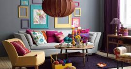 Mor renk ile modern ev dekorasyonu önerileri