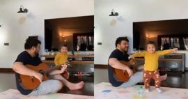 Eser Yenenler ve oğlu Kuzey'den gitar resitali!