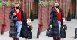 Ünlü Rus oyuncu Irina Shayk'ın kızıyla uyumlu alışveriş stili!