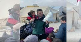 CZN Burak İdlib'teki çocuklara yardım götürdü