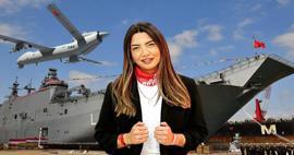 Fulya Öztürk SİHA gemisi Anadolu'ya övgü yağdırdı! "Ülkemle gurur duyuyorum"