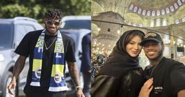 Dünyaca ünlü futbol yıldızı Fred eşiyle Sultanahmet Camii'ni ziyaret etti!