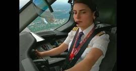 Türk kadının her alandaki başarısı yine kendini gösterdi! Türk Kadın Pilot tarafından...