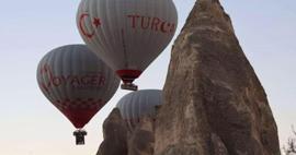 550 bin turist Kapadokya’yı gökyüzünden izledi