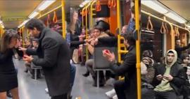 Metroda yapılan evlilik teklifi çileden çıkardı! "Burada mı yapıyorsun?"