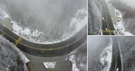 Görüntüler nefes kesti! Bolu Dağı'ndan kar manzaraları