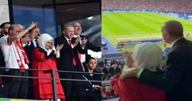 Milli Takımı yalnız bırakmayan Başkan Erdoğan'ın gol sevinci işte böyle görüntülendi!