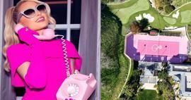 Paris Hilton'dan pembe hamlesi: 63 milyon dolarlık malikanesine pembe tenis kortu yaptırdı!