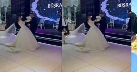 Düğünde kriz: Başıboş çocuk gelinin duvağını çıkardı