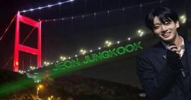 Türk hayranlarından BTS Jungkook’a doğum günü sürprizi: Adını Boğaz Köprüsü'ne yazdırdılar