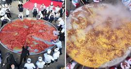 Afyon'da 1930 kilo ağırlığındaki sucuklu yumurta dünya rekorunu kırdı!