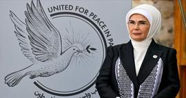 Emine Erdoğan, Ulusal ve Uluslararası programlarda Filistin'deki insanlık dramına dikkat çekti