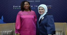 Emine Erdoğan, Sierra Leone First Lady'si Fatima Maada Bio ile bir araya geldi