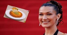 'Baklavasız günüm geçmiyor' diyen Bella Hadid'den şimdi de künefe pozu!