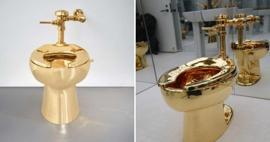 18 ayar altından “America” klozeti rekor fiyata satıldı!