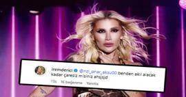 İrem Derici'den takip&ccedil;isini g&uuml;ld&uuml;ren cevap: "Benden akıl alacak kadar &ccedil;aresiz misiniz?"