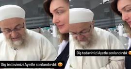 Kadın doktordan y&uuml;zleri g&uuml;l&uuml;mseten paylaşım: Diş tedavimizi ayetle sonlandırdık